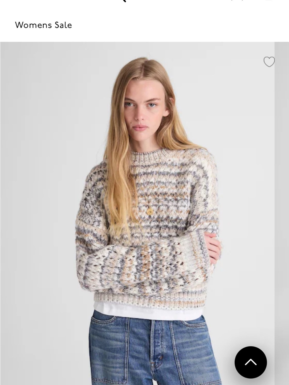 Madewell open stitch mock neck sweater